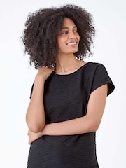 Roman Plain Wave Textured Stretch Top - Imagen 1 de 5