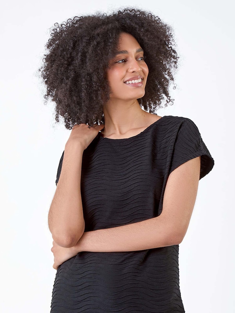 Roman Plain Wave Textured Stretch Top - Imagen 1 de 5 Roman Plain Wave Textured Stretch Top - Imagen 1 de 5