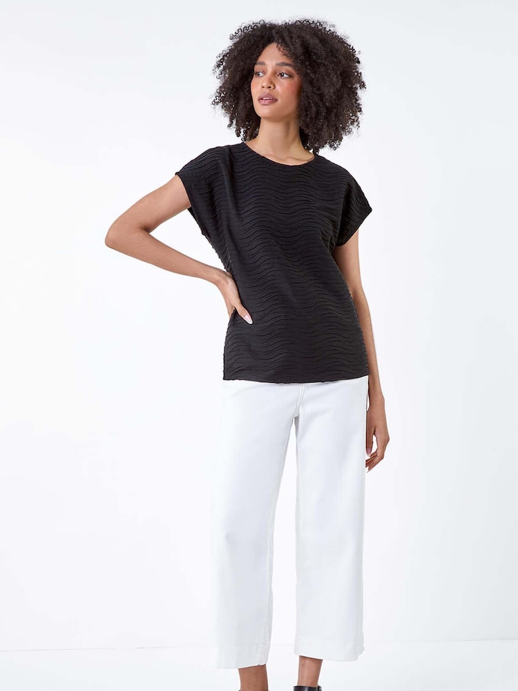 Roman Plain Wave Textured Stretch Top - Imagen 2 de 5 Roman Plain Wave Textured Stretch Top - Imagen 2 de 5