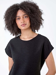 Roman Plain Wave Textured Stretch Top - Imagen 4 de 5