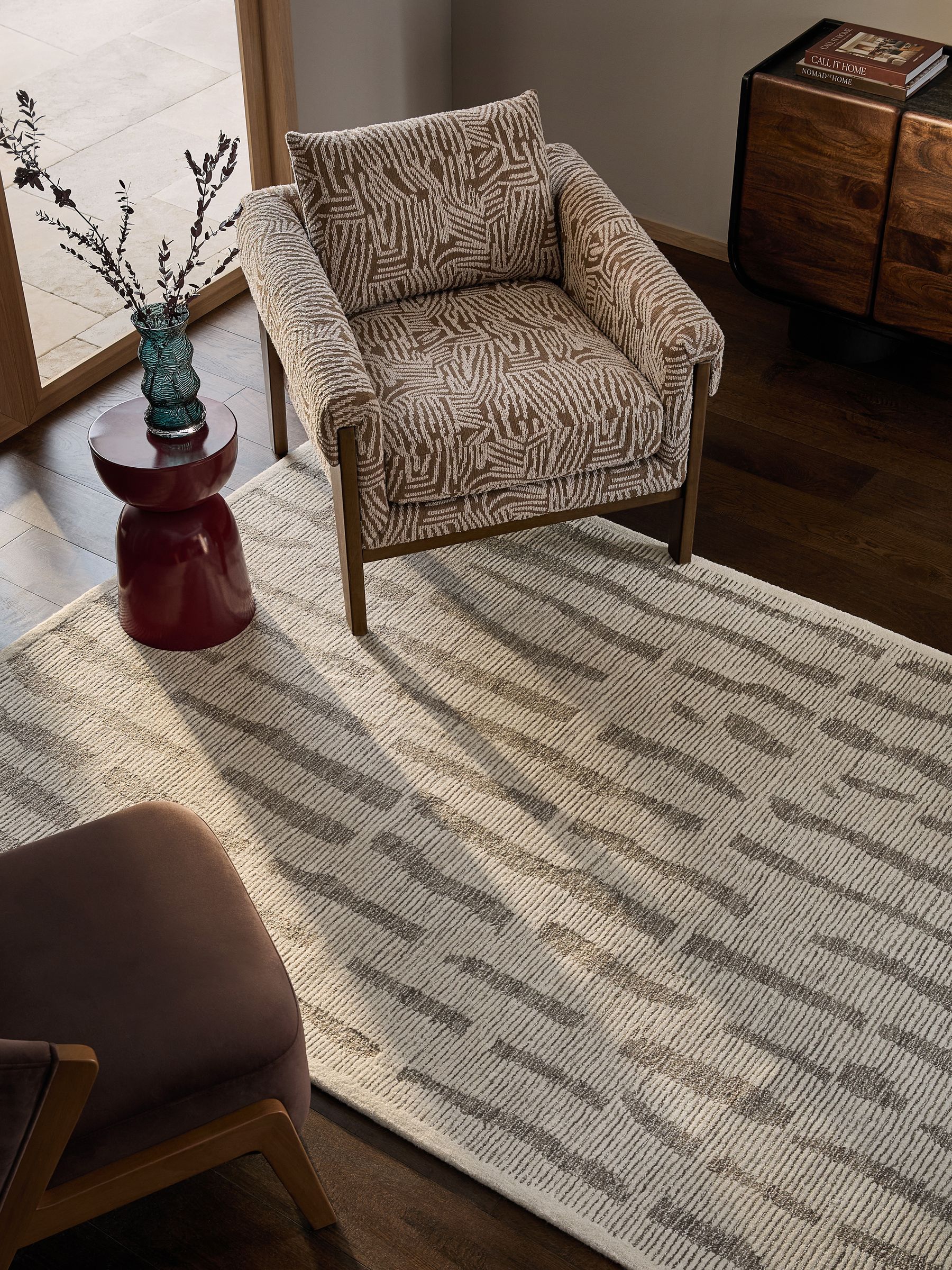 Buy Natural Bronx Textured Abstract Rug from the Next UK online shop