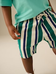 Mint Green Short Sleeve T-Shirt & Pattern Shorts Set (3mths-7yrs) - Image 4 of 9