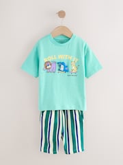 Mint Green Short Sleeve T-Shirt & Pattern Shorts Set (3mths-7yrs) - Image 5 of 9