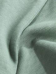 Sage Green Texture Short Sleeve Zip Neck Polo And Shorts Set (3mths-7yrs) - Image 6 of 7