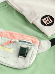 Khaki Green Short Sleeve Bumbag T-Shirt & Shorts Set (3mths-7yrs) - Image 6 of 8