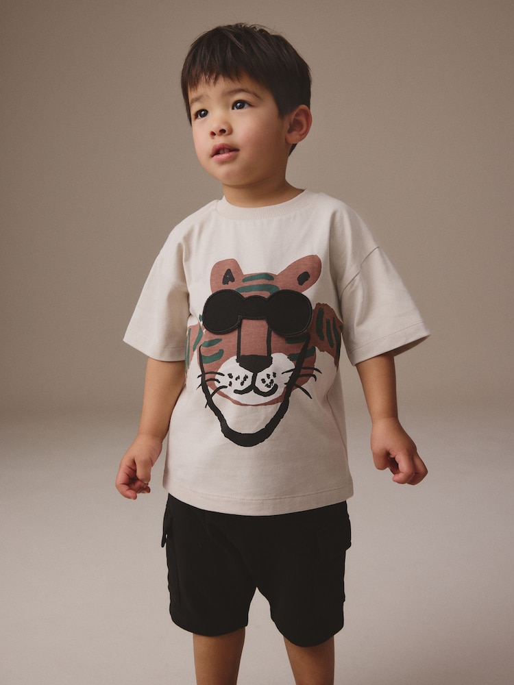 Stone Short Sleeve T-Shirt & Utility Shorts Set (3mths-7yrs) - Image 1 of 8