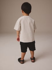 Stone Short Sleeve T-Shirt & Utility Shorts Set (3mths-7yrs) - Image 2 of 8