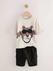 Stone Short Sleeve T-Shirt & Utility Shorts Set (3mths-7yrs) - Image 5 of 8