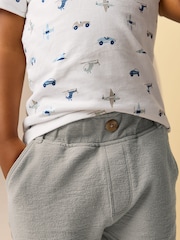 White Transport All-Over Print T-Shirt & Shorts Set (3mths-7yrs) - Image 4 of 8