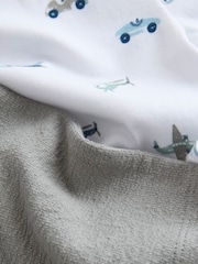 White Transport All-Over Print T-Shirt & Shorts Set (3mths-7yrs) - Image 7 of 8