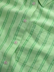 Green Stripe Long Sleeve Shirt With Linen - Image 7 of 7
