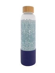 William Morris Blue Brother Rabbit 600ml Glass Water Bottle - Image 2 of 3