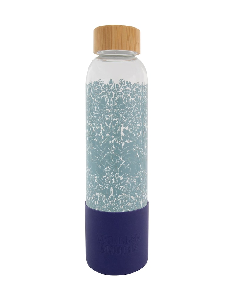 William Morris Blue Brother Rabbit 600ml Glass Water Bottle - Image 2 of 3 William Morris Blue Brother Rabbit 600ml Glass Water Bottle - Image 2 of 3