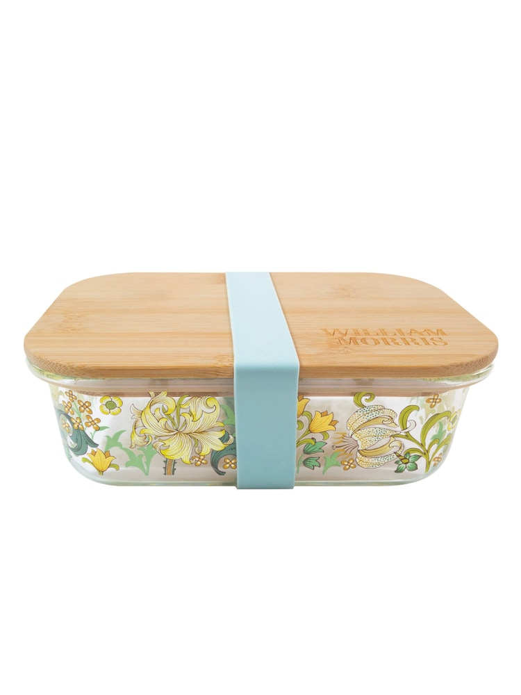 William Morris Blue Golden Lily Glass Lunch Box - Image 2 of 4