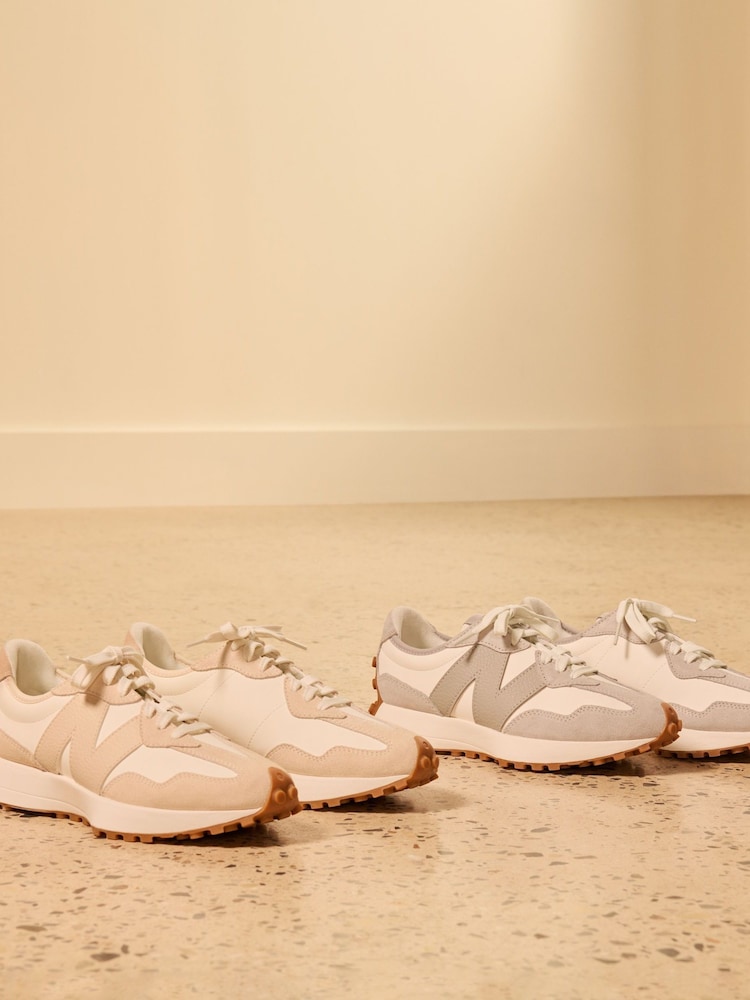 New Balance White Ecru Womens 327 Trainers - Image 13 of 18