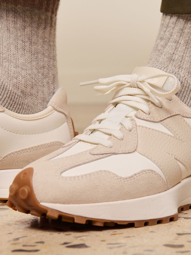 New Balance White Ecru Womens 327 Trainers - Image 14 of 18