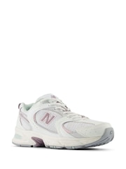 New Balance White/Pink Light Womens 530 Trainers - Image 4 of 9