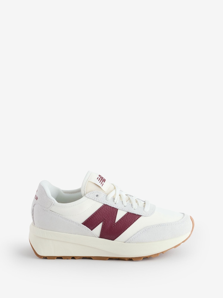 New Balance Grey/Yellow Womens 370 Trainers - Image 1 of 9