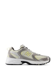 New Balance White/Lemon Womens 530 Trainers - Image 1 of 10