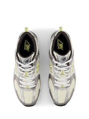New Balance White/Lemon Womens 530 Trainers - Image 10 of 10