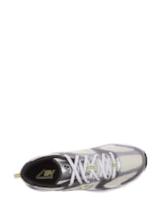 New Balance White/Lemon Womens 530 Trainers - Image 6 of 10