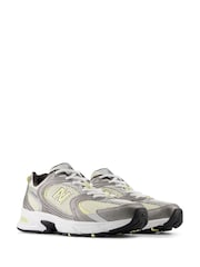 New Balance White/Lemon Womens 530 Trainers - Image 9 of 10