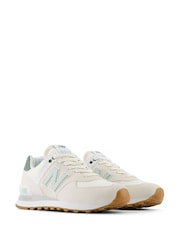 Weiß-grün - New Balance 574 Damen-Sneaker - Bild 10 von 13