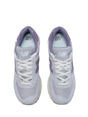 New Balance Grey/Pink/White Womens 574 Trainers - Image 8 of 10