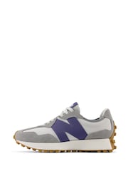 New Balance White/Green Womens 327 Trainers - Image 2 of 7