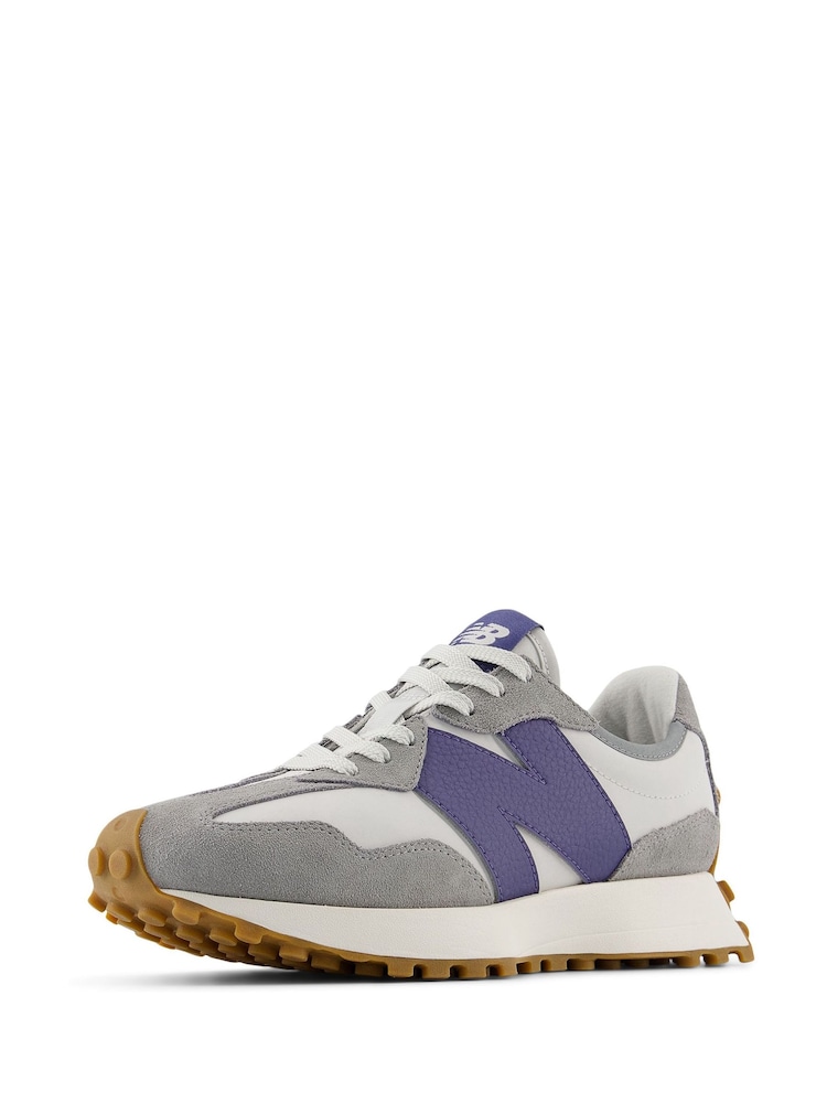New Balance White/Green Womens 327 Trainers - Image 4 of 7