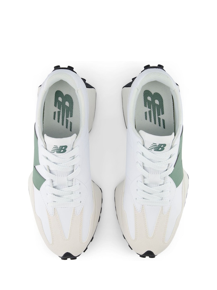 New Balance Green/White Womens 327 Trainers - Image 10 of 12