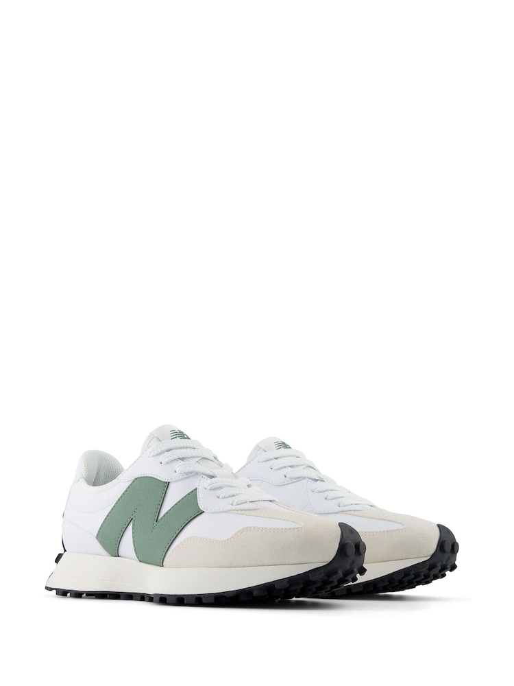 New Balance Green/White Womens 327 Trainers - Image 5 of 12