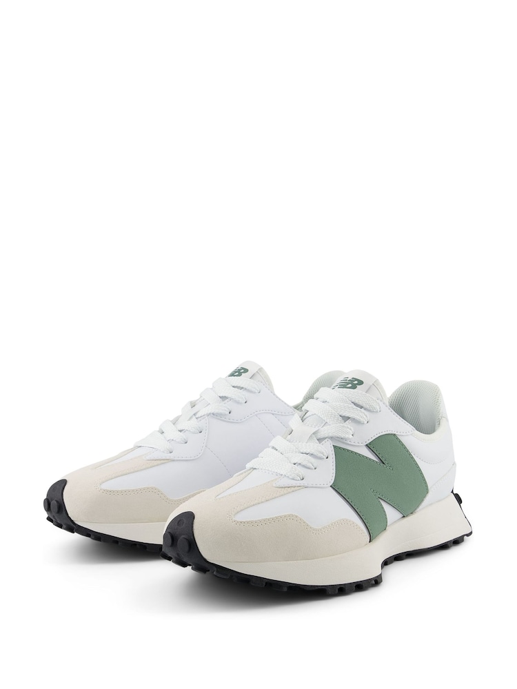 New Balance Green/White Womens 327 Trainers - Image 6 of 12