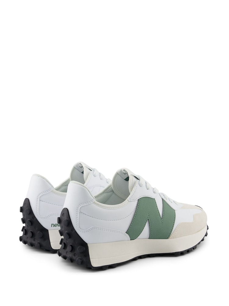 New Balance Green/White Womens 327 Trainers - Image 7 of 12