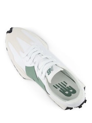 New Balance Green/White Womens 327 Trainers - Image 9 of 12