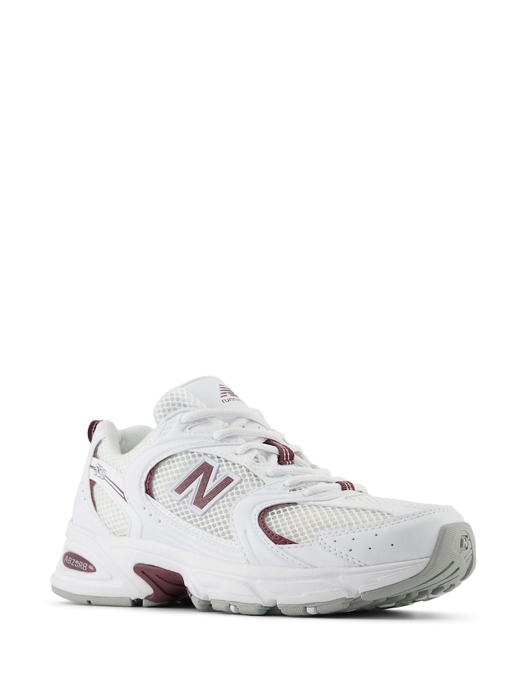 Biały/bordowy - Damskie buty sportowe New Balance 530 - Image 3 of 12