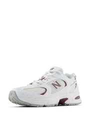 New Balance White/Burgundy Womens 530 Trainers - Image 4 of 12