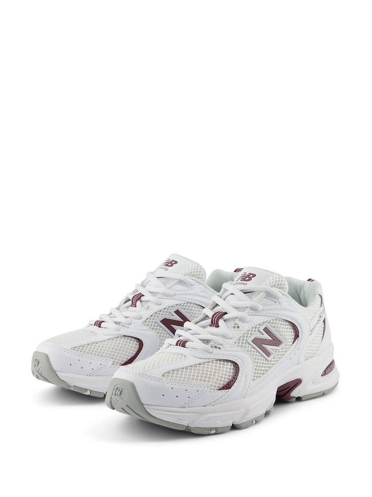 Biały/bordowy - Damskie buty sportowe New Balance 530 - Image 6 of 12