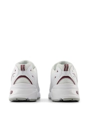 New Balance White/Burgundy Womens 530 Trainers - Image 9 of 12