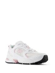 New Balance White/Pink Womens 530 Trainers - Image 3 of 11