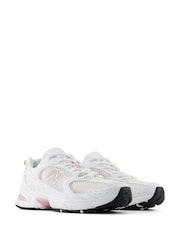 New Balance White/Pink Womens 530 Trainers - Image 5 of 11