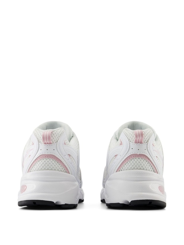 New Balance White/Pink Womens 530 Trainers - Image 6 of 11