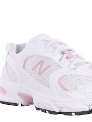 New Balance White/Pink Womens 530 Trainers - Image 8 of 11