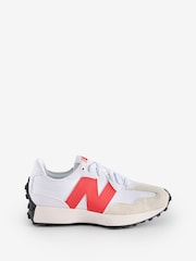 New Balance White/Blue/Red Womens 327 Trainers - Image 1 of 1