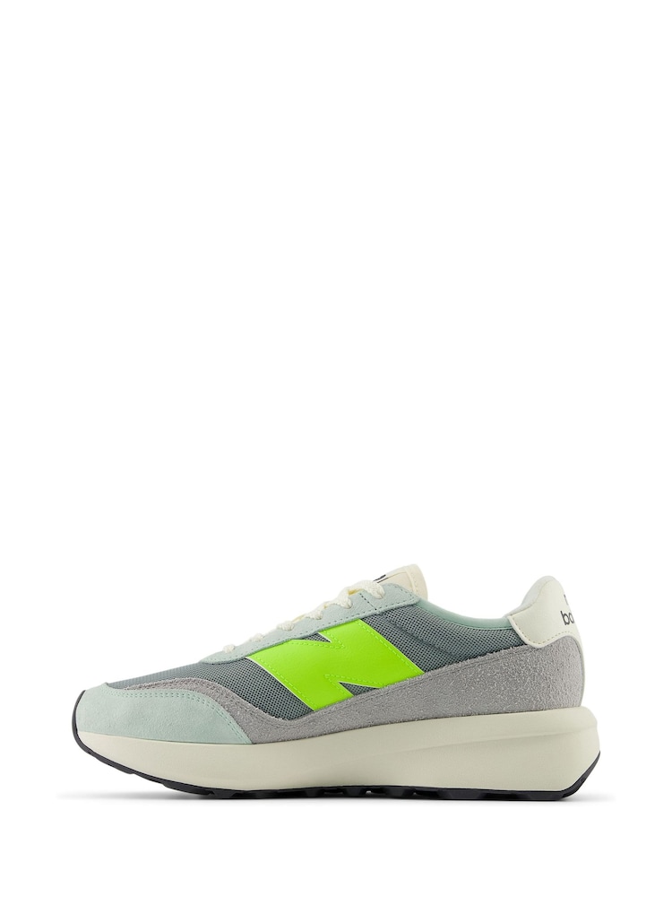 New Balance Grey/Yellow Womens 327 Trainers - Image 2 of 10