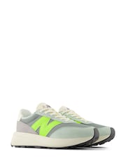 New Balance Grey/Yellow Womens 327 Trainers - Image 3 of 10