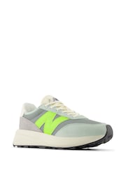 New Balance Grey/Yellow Womens 327 Trainers - Image 4 of 10