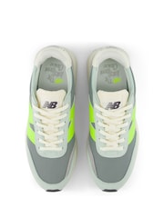 New Balance Grey/Yellow Womens 327 Trainers - Image 8 of 10