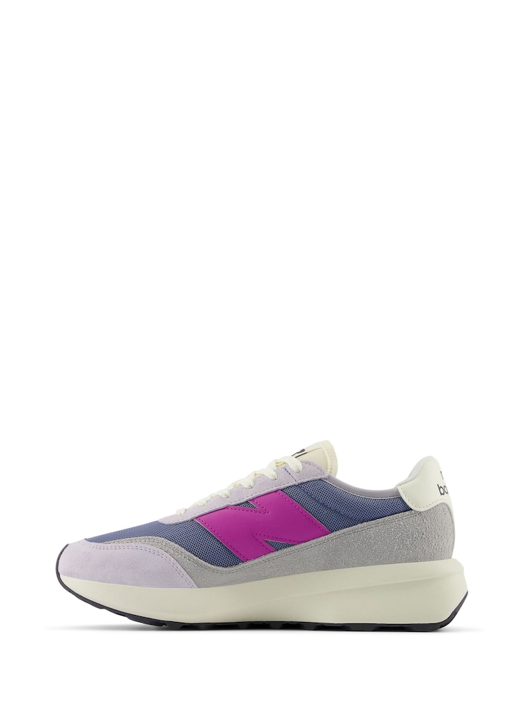 New Balance Grey/Yellow Womens 370 Trainers - Image 2 of 10