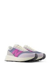New Balance Grey/Yellow Womens 370 Trainers - Image 3 of 10